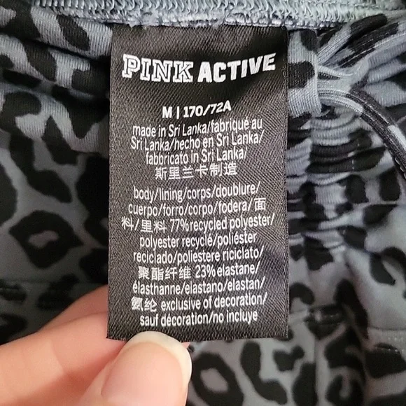 PINK Victoria's Secret Leopard Print Leggings - Black and Gray - Picture 4 of 5